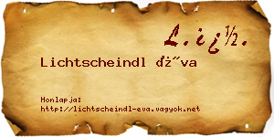 Lichtscheindl Éva névjegykártya